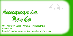 annamaria mesko business card