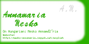 annamaria mesko business card